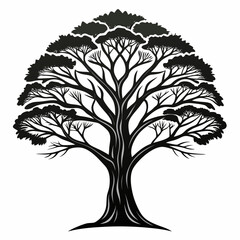 vector tree silhouette