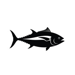 Streamlined tuna silhouette for fishing, seafood, ocean life, and marine-themed digital designs.

