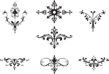 Fototapeta premium A set of elements, symbols, ornaments, mandalas. Hand drawn vector illustration