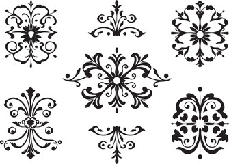 Fototapeta premium A set of elements, symbols, ornaments, mandalas. Hand drawn vector illustration