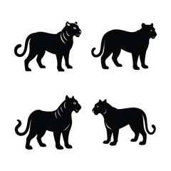 black silhouettes of animals