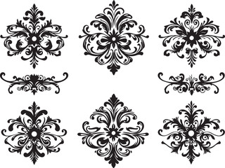 A set of elements, symbols, ornaments, mandalas. Hand drawn vector illustration