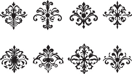 A set of elements, symbols, ornaments, mandalas. Hand drawn vector illustration