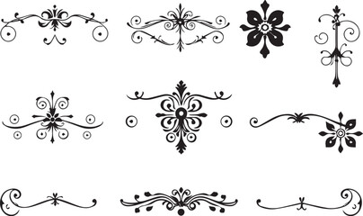 A set of elements, symbols, ornaments, mandalas. Hand drawn vector illustration