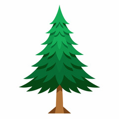 Fototapeta premium christmas tree isolated on white