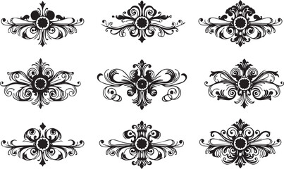 A set of elements, symbols, ornaments, mandalas. Hand drawn vector illustration