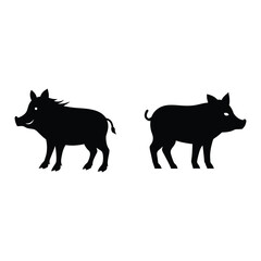 vector illustration of a pig