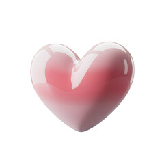 Shiny pink heart symbolizing love and luxury