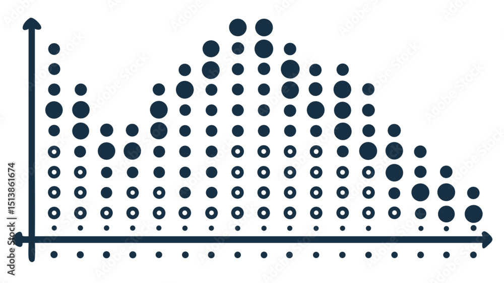 Poster charting growth an abstract graph of rising success visualizing data points in an increasing pattern