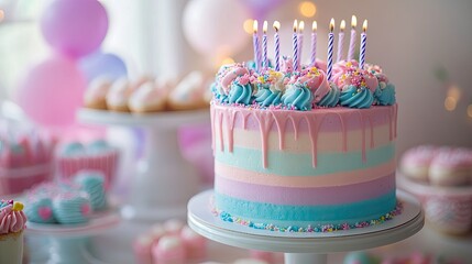 birthday cake with candles Magical Birthday Tiers of Joy