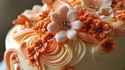 wedding rings on a bouquet Magical Cake Swirls of Joy