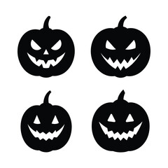 set of halloween pumpkins