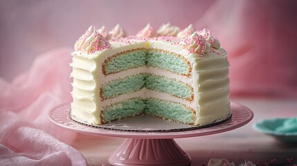 birthday cake with candles and flowers Magical Cake of Frosting