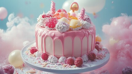 chocolate cupcake with pink frosting and sprinkles Magical Cake Journey