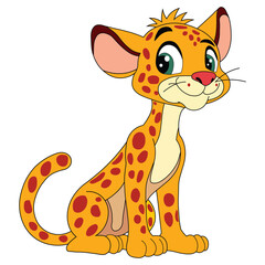 Tiger coloring vector and illustration.