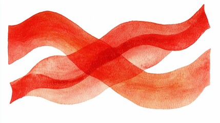 Abstract Watercolor Ribbons