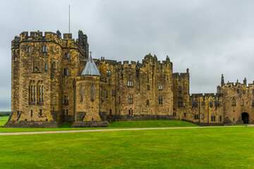 Fototapeta premium view from the Alnwick Castle located in north east England, UK
