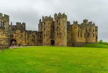 Fototapeta premium view from the Alnwick Castle located in north east England, UK