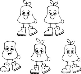 Boots Stepping on Leaves Coloring Pages – Cozy Autumn-Themed Printable Set