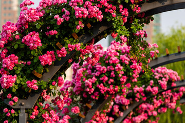 climbing roses in the park