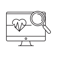 Heart Rate Monitoring on Computer Screen with Magnifying Glass