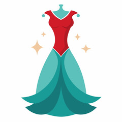 woman in green dress
