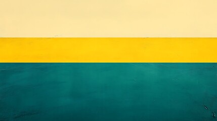 Fototapeta premium A minimalistic background blending canary yellow and deep teal with clean horizontal separation 