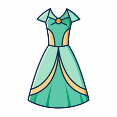 vector illustration of a fashion dress