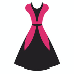 elegant dress on a white background
