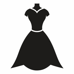 wedding dress vector illustration
