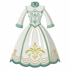 wedding dress with flowers
