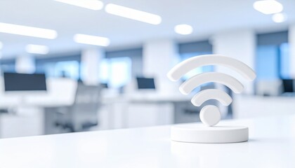 Enhancing connectivity clay lan symbol on white surface in computer lab environment with internet access standard