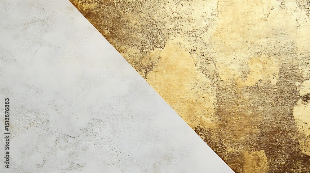 Poster a minimalistic background blending gold and ivory in a clean split with gentle texture
