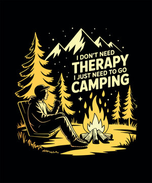 Camping T-shirt Design