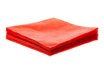 Vibrant red cushion, plush square design, perfect for adding color to modern interiors, ideal for relaxation or decor. Isolated on white background or PNG