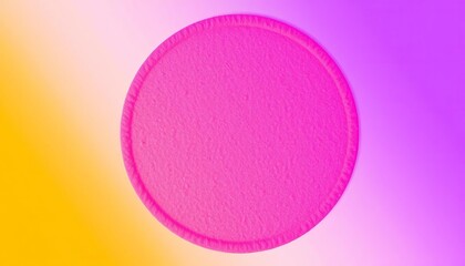 Obraz premium Pink grainy circle, gradient overlay, diffused sponge texture, isolated on white, texture overlay, circle texture