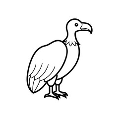 Vector illustration of Vulture line art