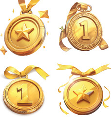 Celebrating achievement first place gold medal sports event indoor arena close-up motivation