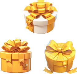 Celebratory gift box festive occasion digital art bright environment eye-level view joyful concept