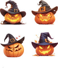 Halloween pumpkin decoration fall festival digital art festive atmosphere close-up spooky concept