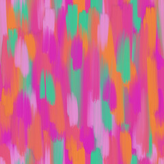 Abstract seamless pattern with textured brush strokes and a vibrant color palette