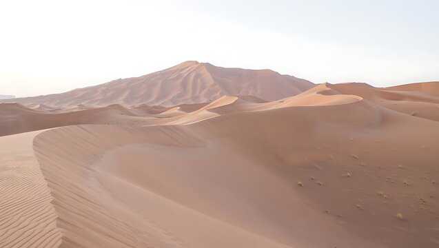 Majestic Desert Dunes A Breathtaking Panorama of Sand and Sky - Powered by Adobe