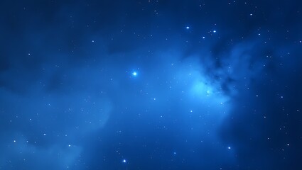 Obraz premium Deep space cosmic nebulae and shining stars against a dark blue sky