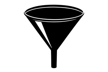 Stylized black and white funnel graphic suitable for science and engineering projects