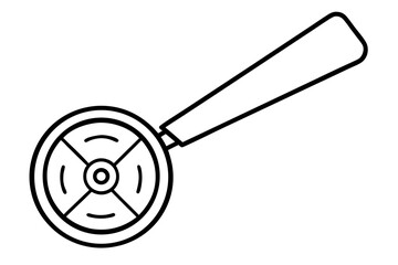 Vector illustration of a kitchen utensil with transparent background and outline design