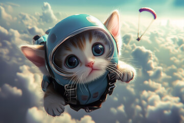 Kitten in the sky