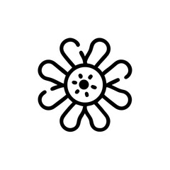 Obraz premium Flower with pollen lines representing plant allergen 