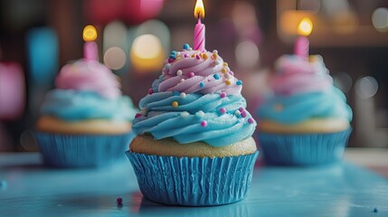 birthday cupcake with candles Magical Dreamland