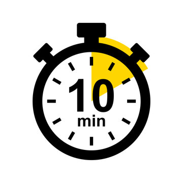 10 minute timer. Stopwatch icon