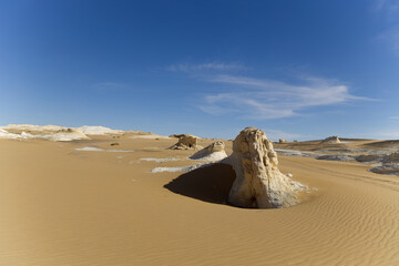 Rock formation of the New White desert, Egypt